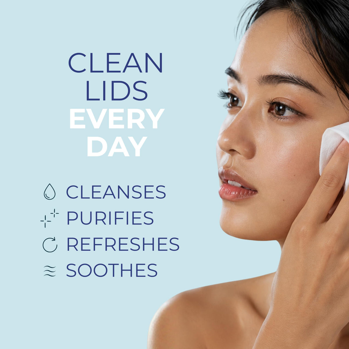 NOVEHA textured wipe close-up highlighting gentle cloth that lifts debris and oils