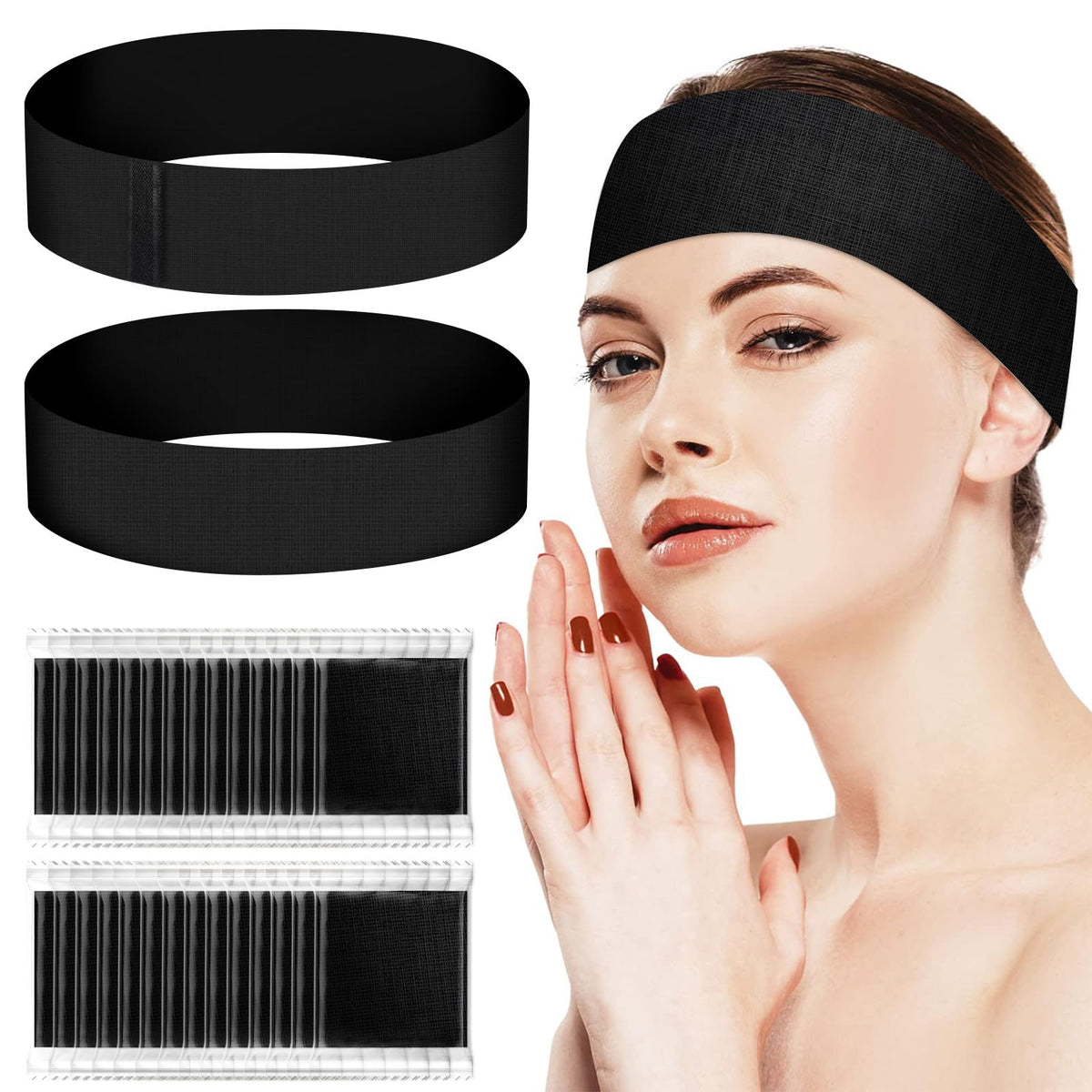 Noverlife front packaging showing 100 disposable headbands and quantity benefit