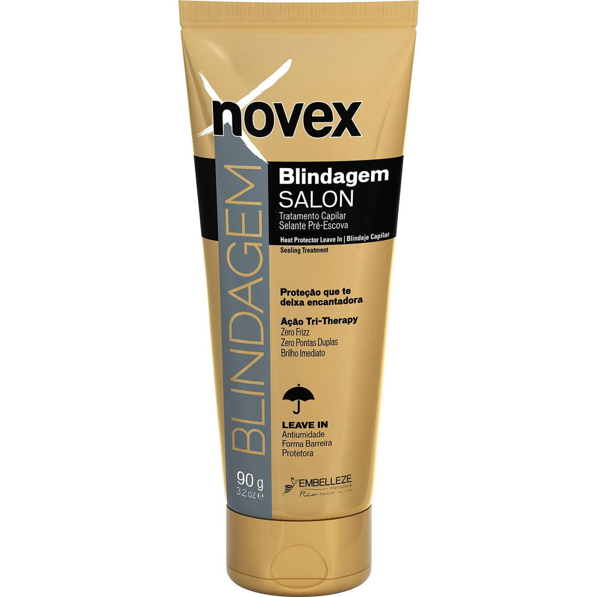 NOVEX bottle front packaging showing label and size, promotes easy use