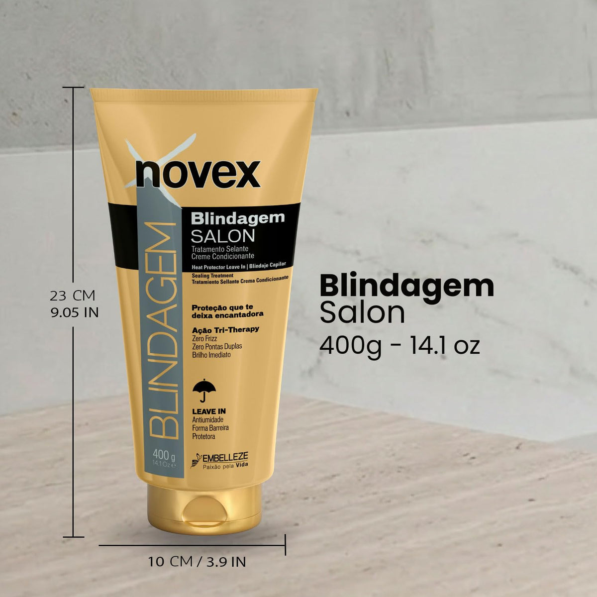 NOVEX ingredient label closeup highlighting keratin and amino acid complex benefits