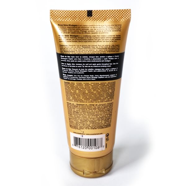 NOVEX salon blowout result showing glossy smooth finish and long-lasting hold