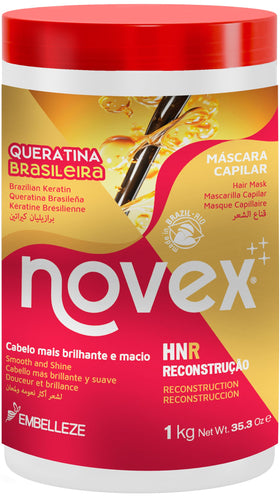 NOVEX front packaging showing jar and label, clearly identifying product benefits