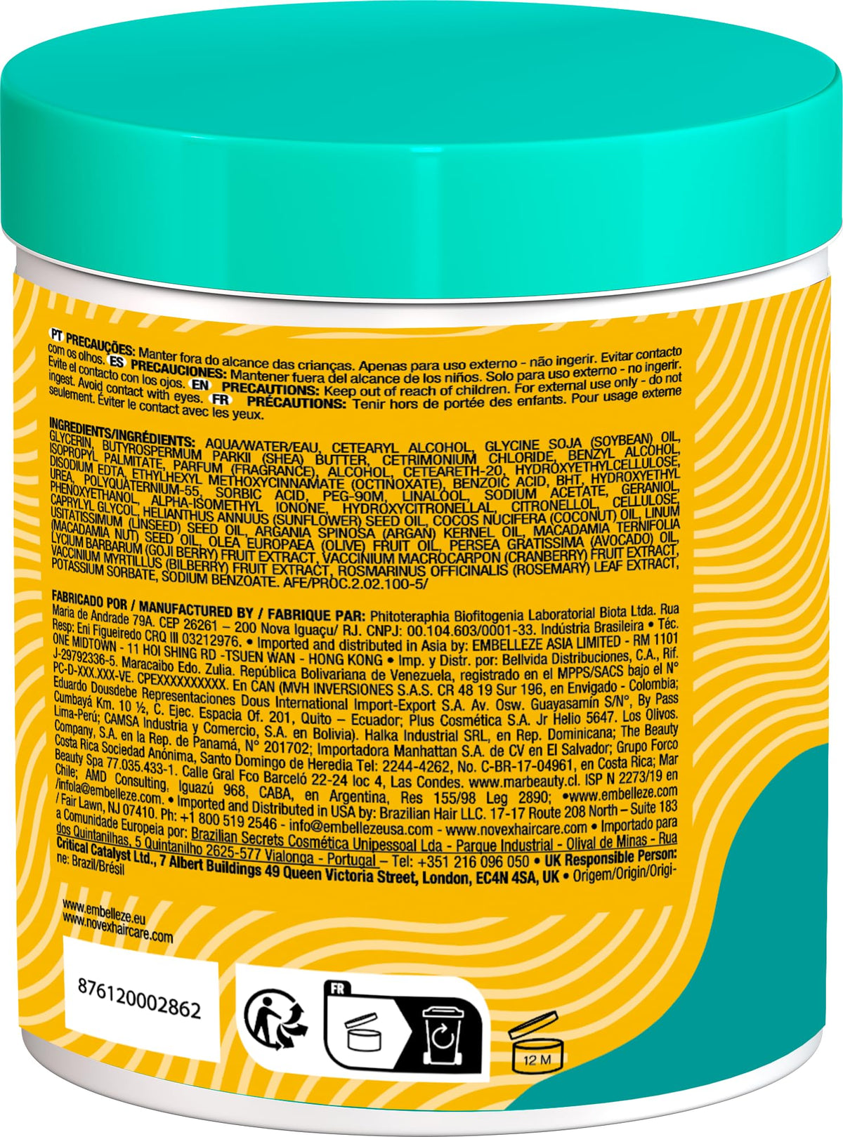 NOVEX close-up texture of cream showing smooth moisture delivery