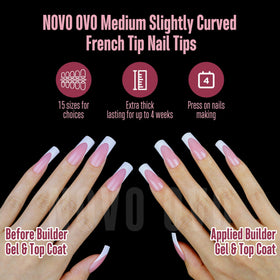 NOVO OVO in-hand application demonstrating easy press-on placement and quick adhesion