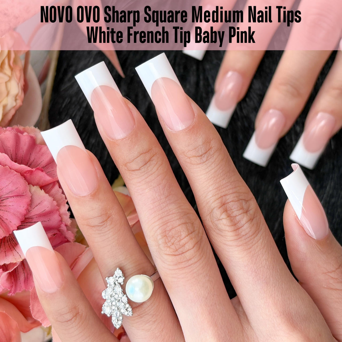 NOVO OVO builder gel top coat and glue displayed for strong bonds