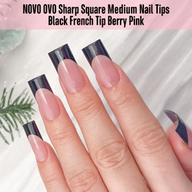 NOVO OVO builder glue gel and top coat in use, demonstrating secure adhesion and shine