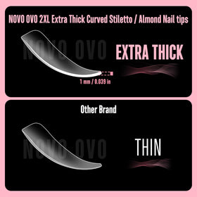 NOVO OVO close-up of hawk curve and thick free edge for strength benefit