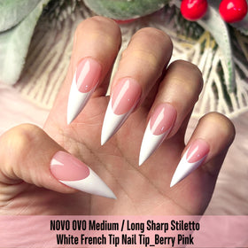 NOVO OVO close-up of sharp stiletto point highlighting precision fit