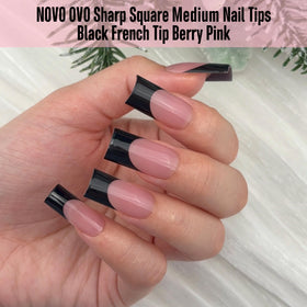 NOVO OVO close-up of sharp square tip pattern, clear detail for precise styling