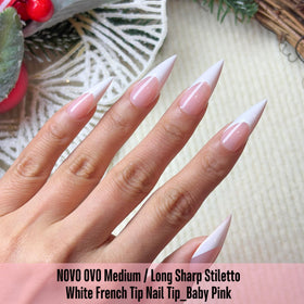 NOVO OVO close-up of sharp white tip detail highlighting precise French line