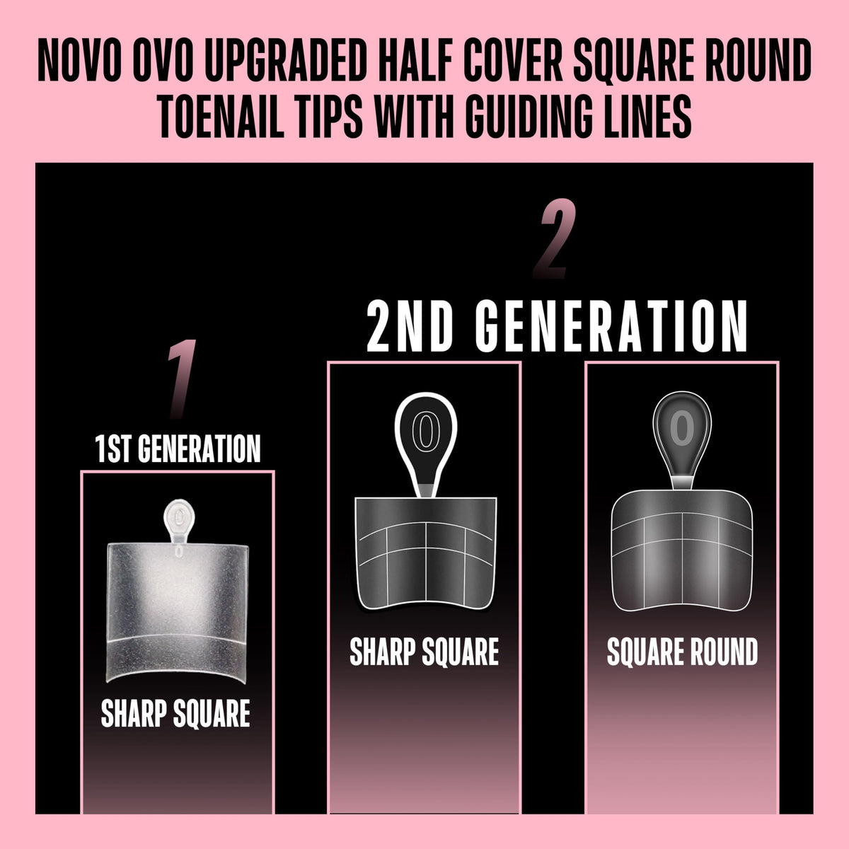 NOVO OVO using curved line as French tip guide showing neat polished smile lines
