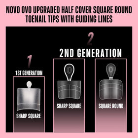 NOVO OVO using curved line as French tip guide showing neat polished smile lines