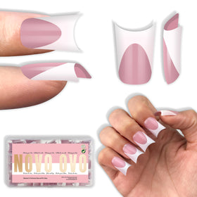 NOVO OVO front packaging showing 240-piece duck nails set for fast salon results