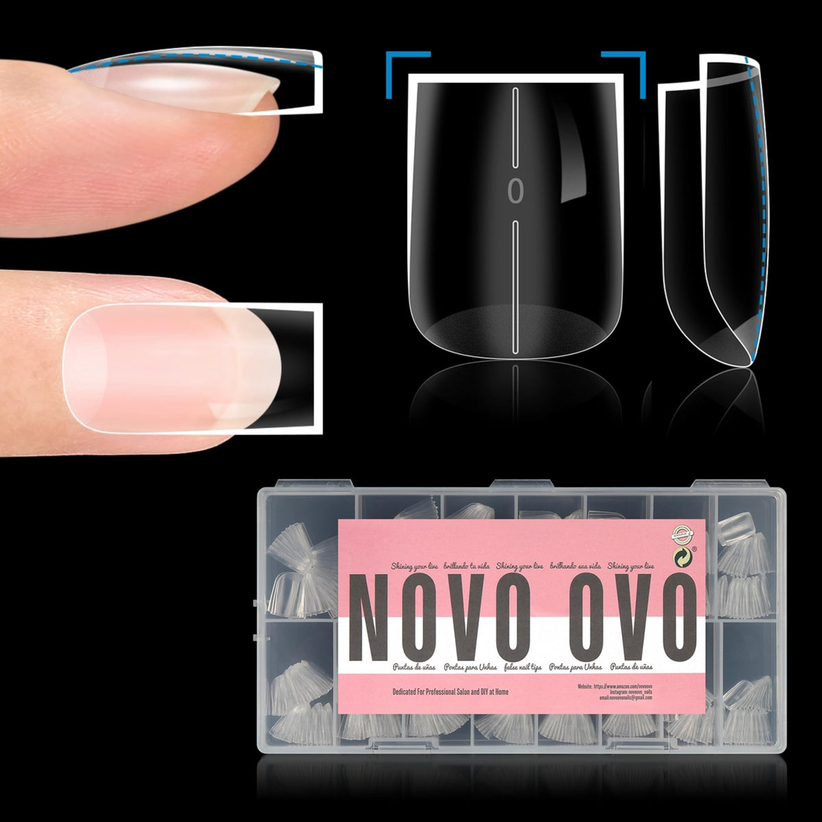 NOVO OVO front packaging showing 510-piece kit and product benefits