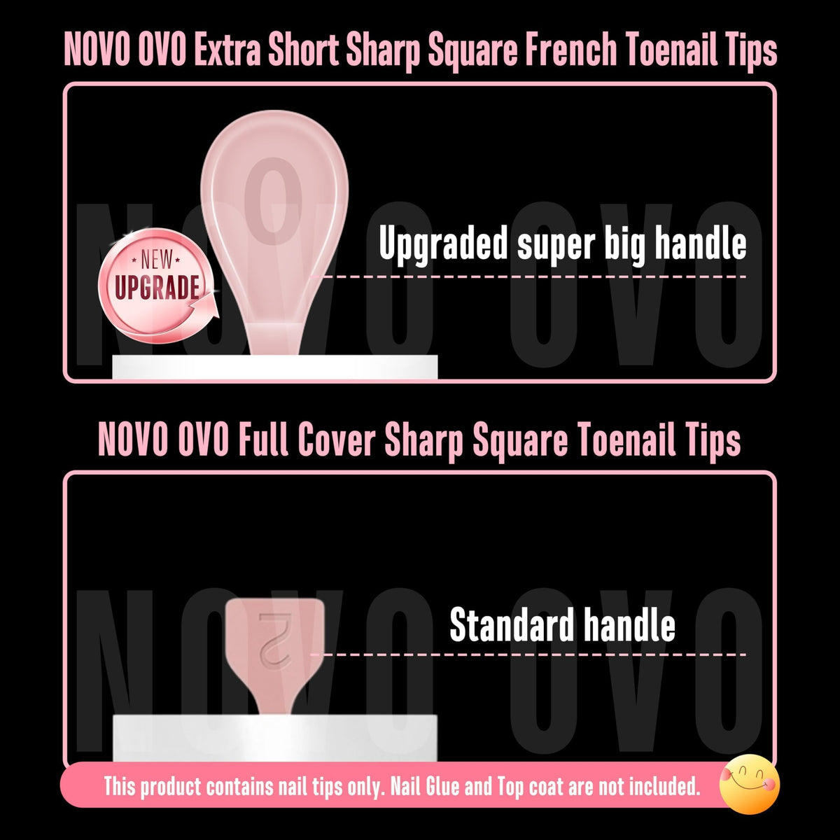 NOVO OVO upgraded handle detail for easier grip during application