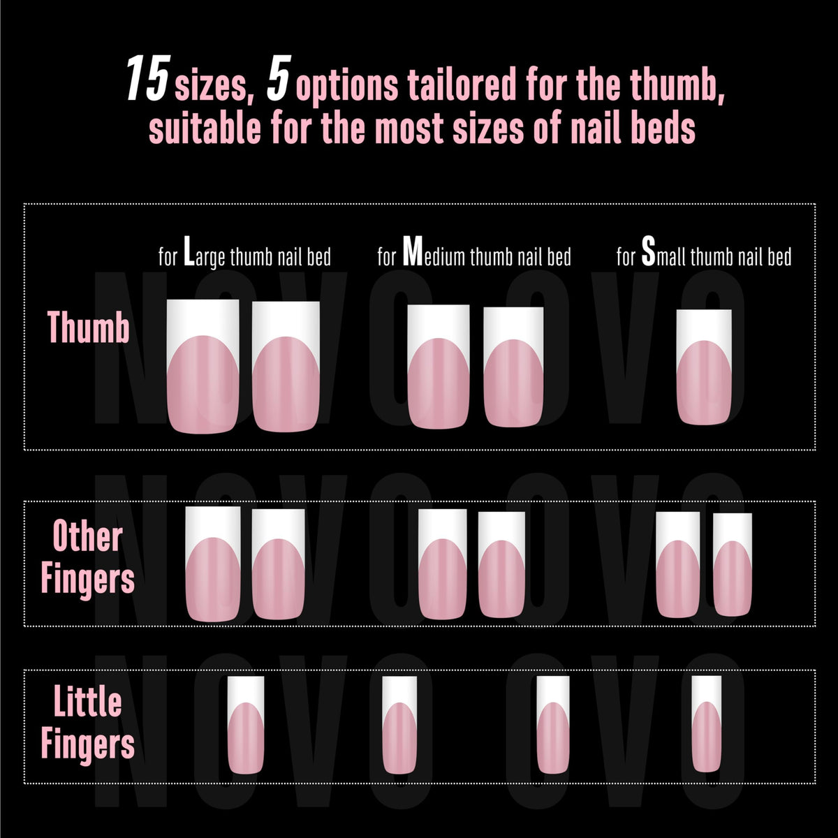 NOVO OVO application on hands in salon demonstrating quick press-on use and professional look