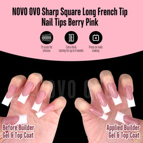 NOVO OVO press-on tips being applied for fast salon-quality results