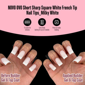 NOVO OVO application scene with builder gel for secure, long-lasting adhesion