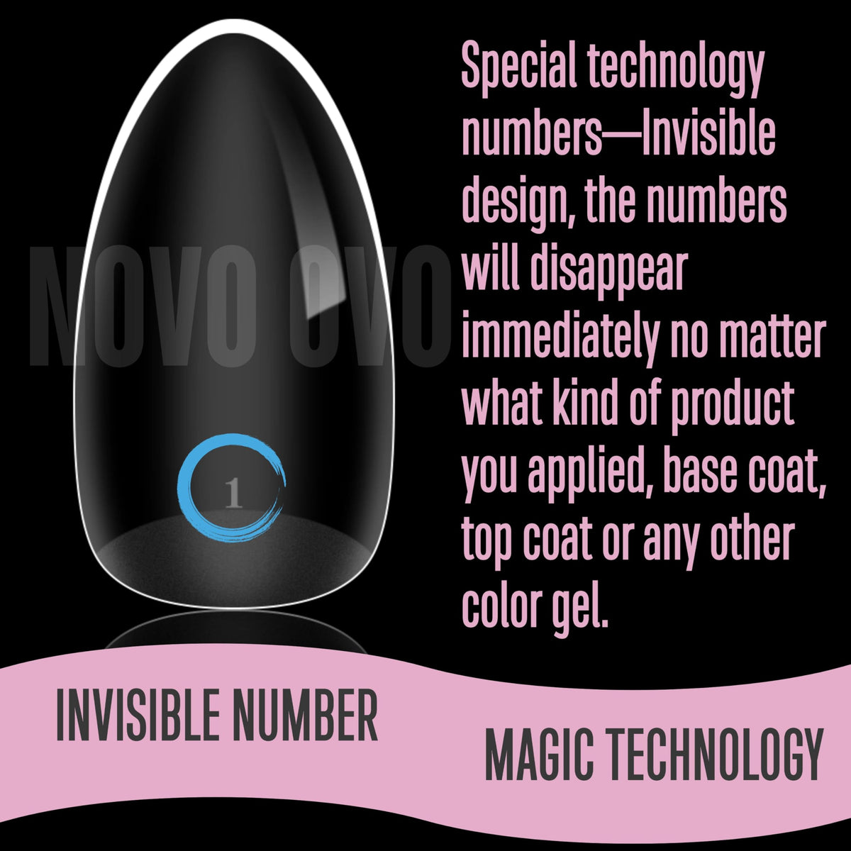 NOVO OVO press-on manicure in use delivering salon-quality finish
