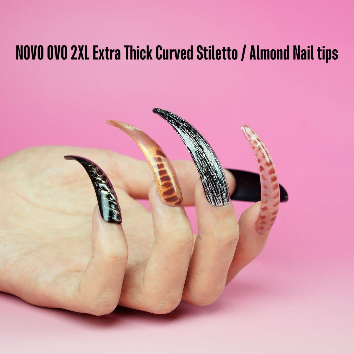 NOVO OVO Halloween manicure lifestyle shot for dramatic event-ready style benefit