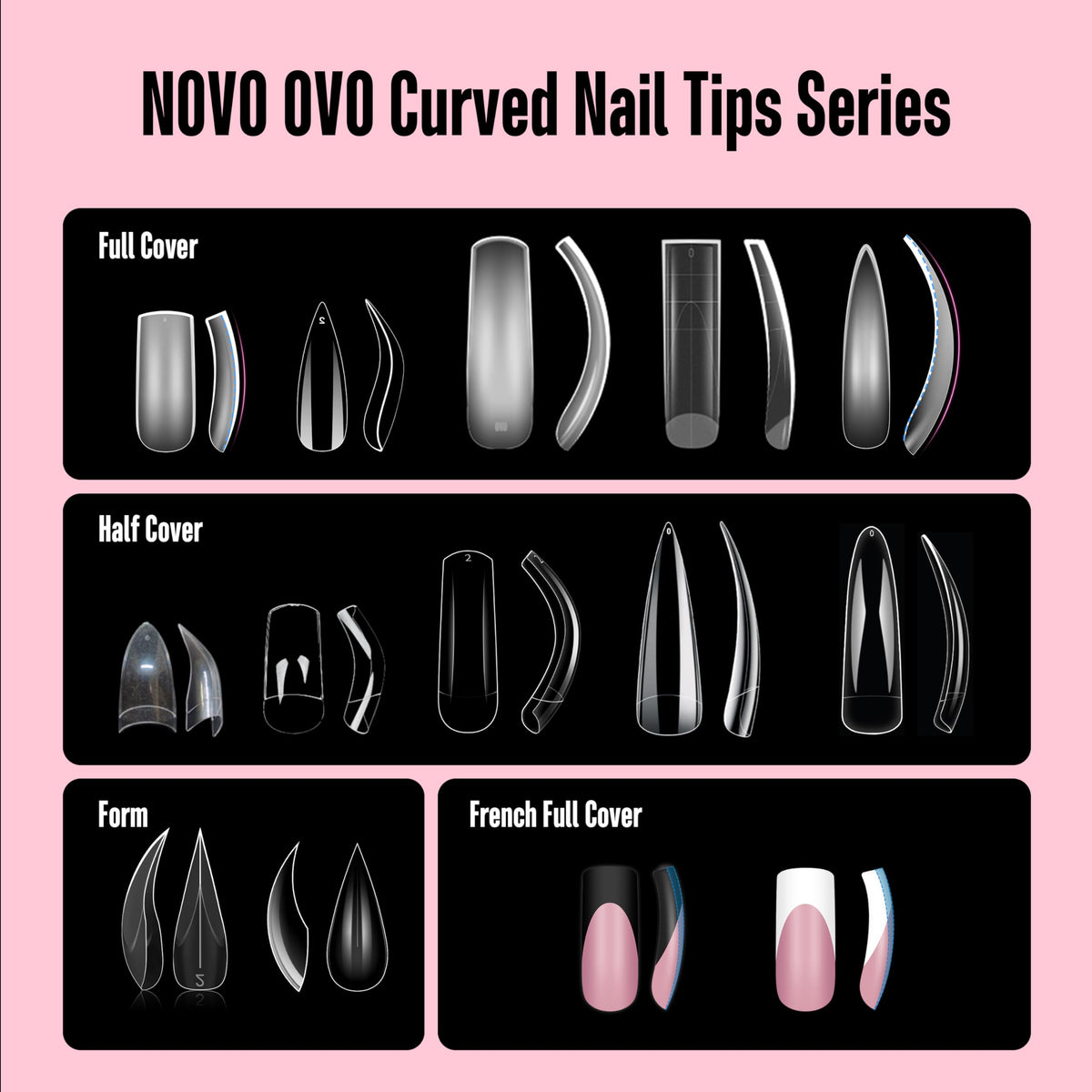 NOVO OVO trimmed tips compared to ruler to show customizable length benefit