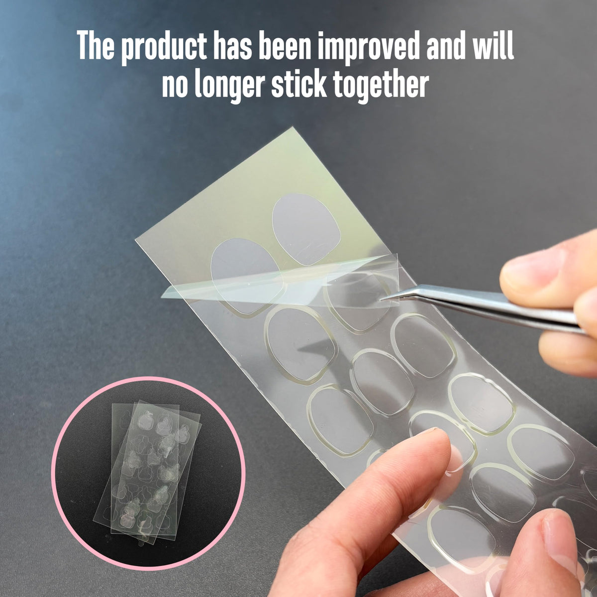 NOVO OVO sheet applied on natural nail providing stable repair surface