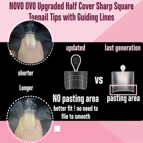 NOVO OVO detailed cuticle edge view, flexible thin edge for reduced filing