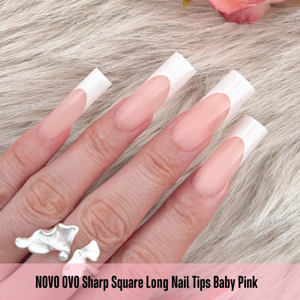 NOVO OVO side view of extra-thick builder gel bottle and glossy top coat for durable shine