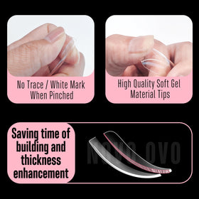 NOVO OVO spread of 12 sizes demonstrating fit options for many nail beds benefit