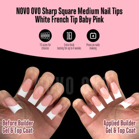 NOVO OVO size chart with 15 tip sizes to ensure precise fit