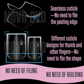 NOVO OVO etched size markings and auxiliary lines for precise fit