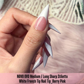 NOVO OVO organized display of 16 sizes for accurate nail matching
