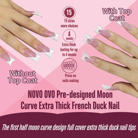 NOVO OVO layout of 15 sizes showing size variety and easier perfect fit benefit
