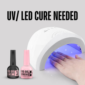 NOVO OVO premium top coat label detail demonstrating glossy finish and long-lasting protection