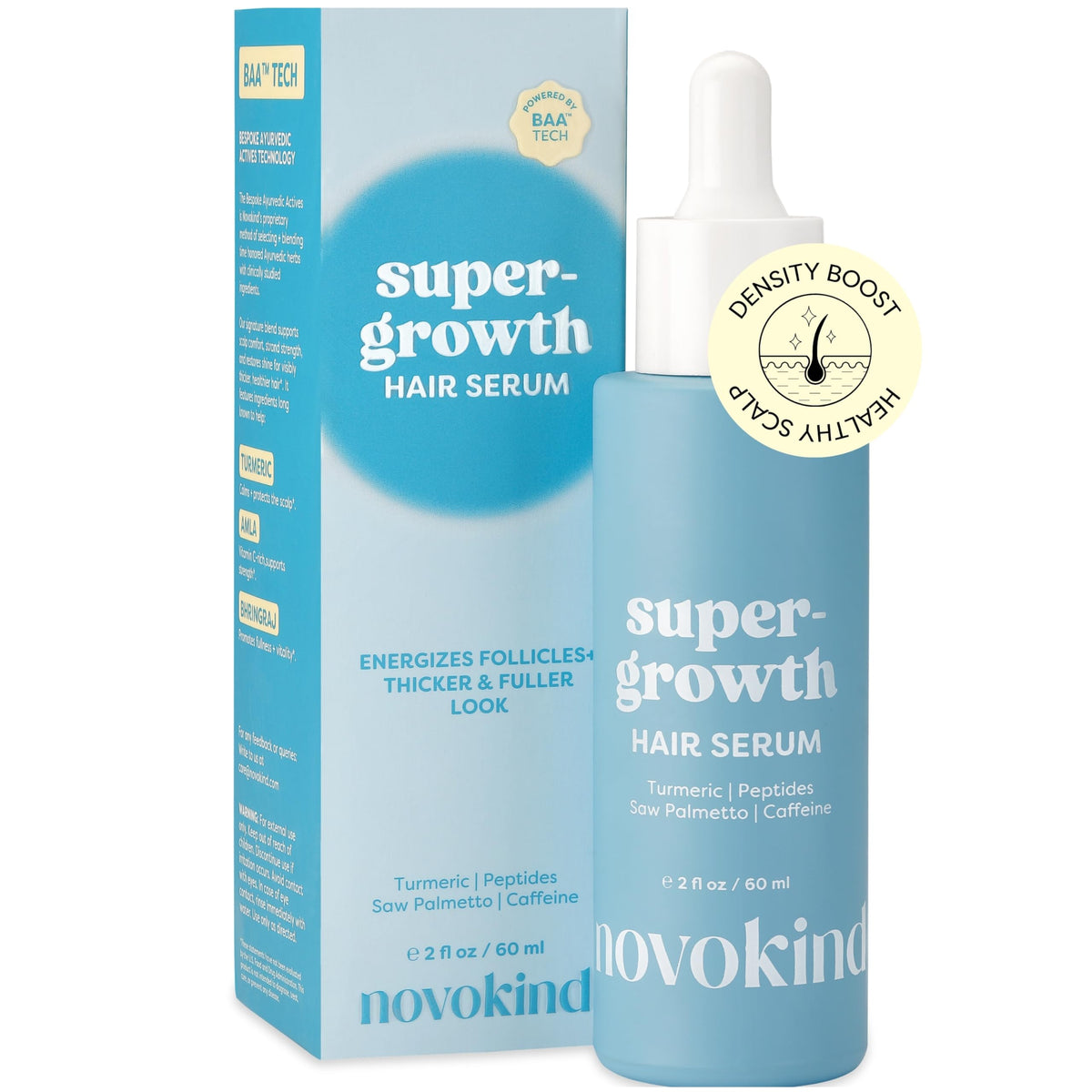 NOVOKIND front packaging showing clean serum benefits