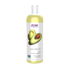 NOW avocado oil front packaging shows bottle and brand for clear product identification and trust