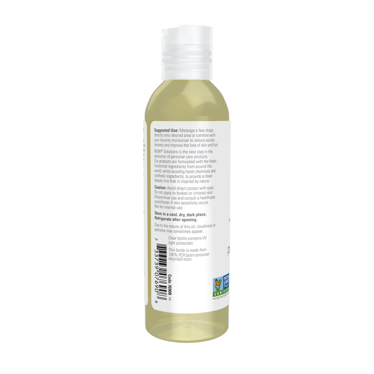 NOW Solutions oil dropper pouring a golden drop showing easy application benefit control