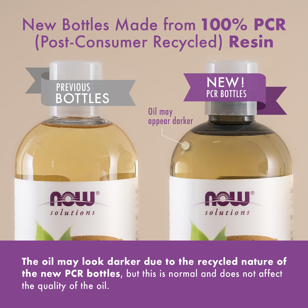 NOW Solutions 4-ounce bottle next to a ruler showing size and travel-friendly benefit