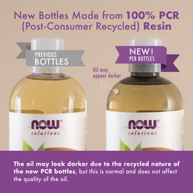NOW Foods clear bottle with UV protectant illustrating freshness preservation benefit