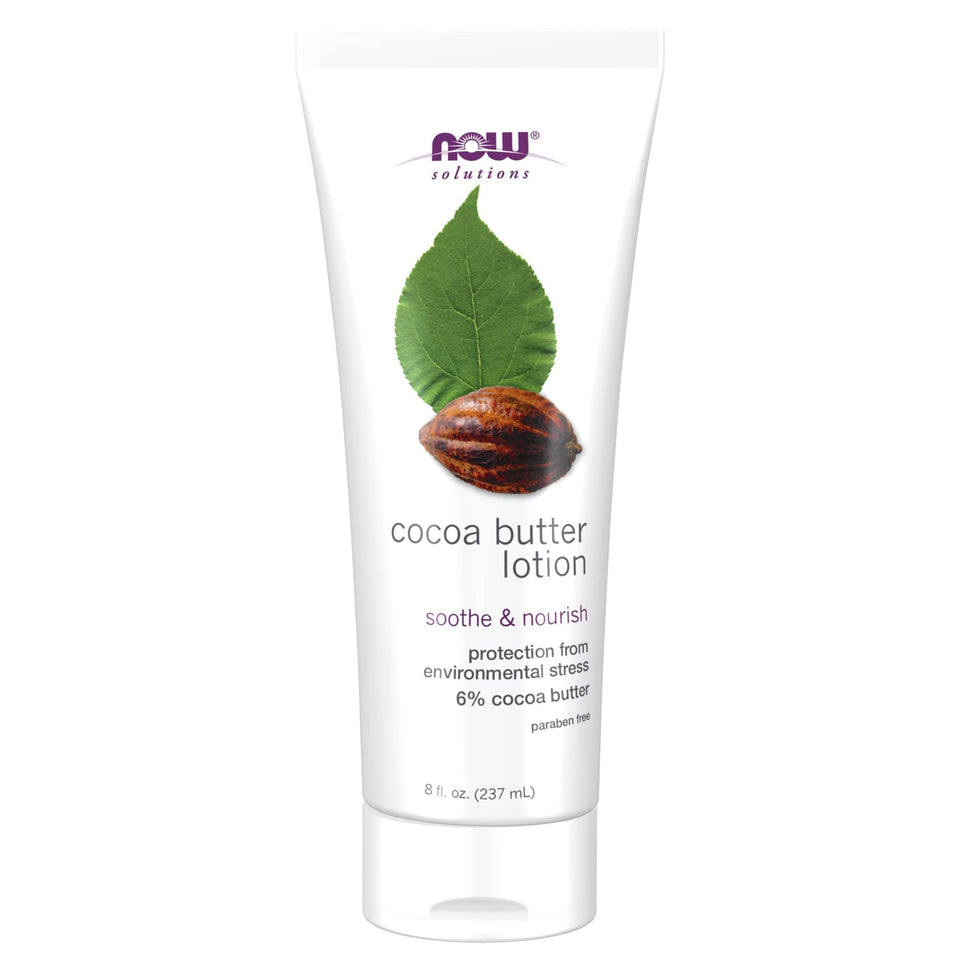 NOW Foods front packaging showing 8-ounce lotion and benefits
