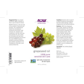 NOW Foods close-up label on 16 oz bottle highlighting ingredient transparency