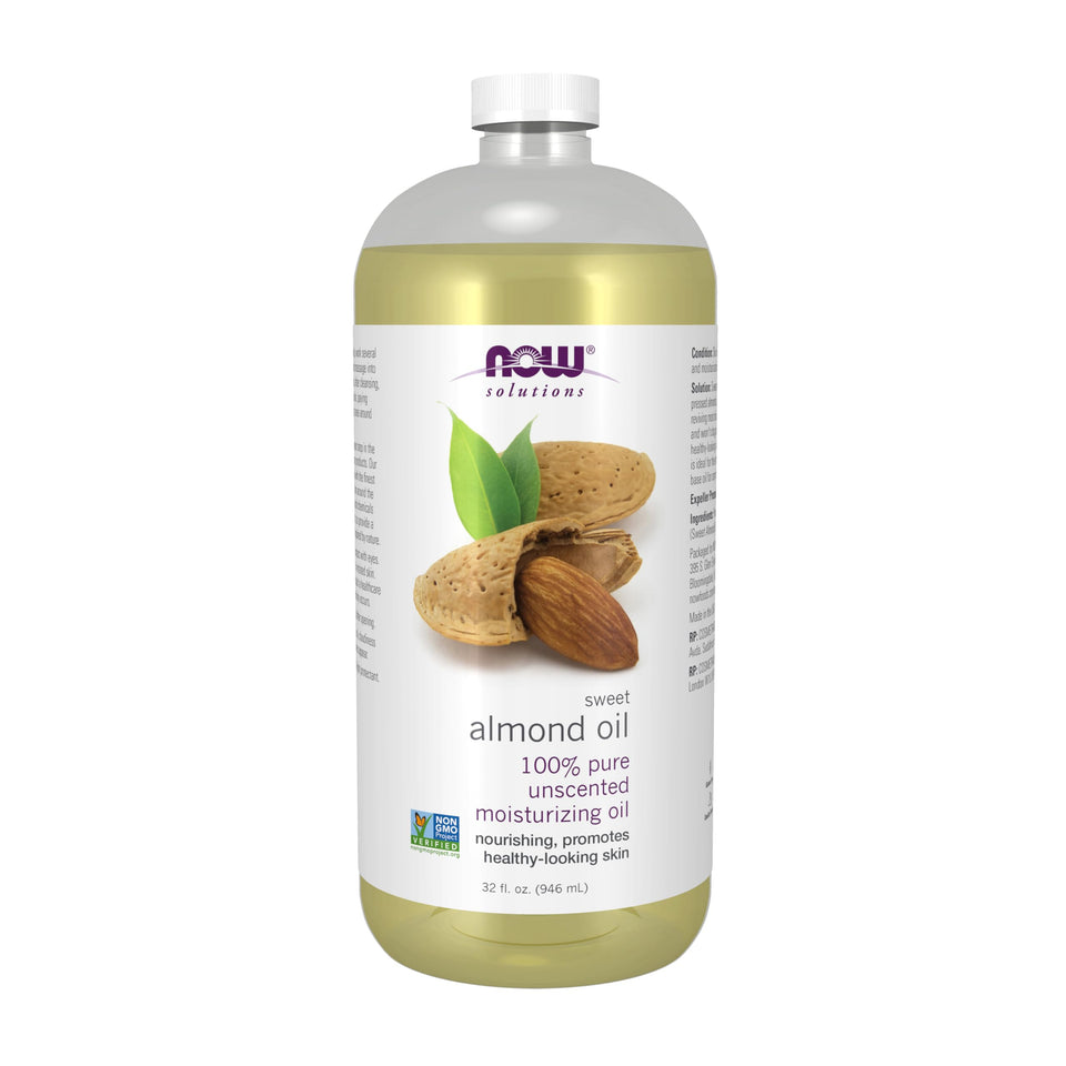 NOW Foods front packaging showing 32-ounce bottle and brand benefits