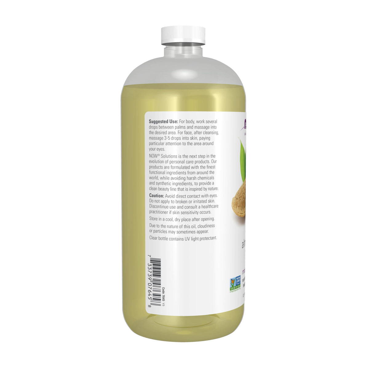 NOW Foods oil being poured to show lightweight texture and easy absorption