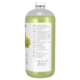NOW Grapeseed Oil silky texture close-up highlighting lightweight absorption