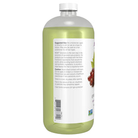 NOW Grapeseed Oil applied on skin demonstrating hydration without greasiness