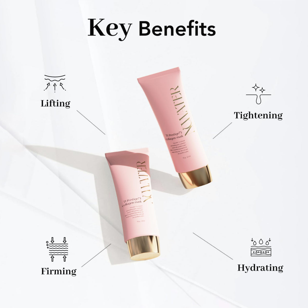 NOWATER spatula applying mask showing hygienic even coverage and ease of use