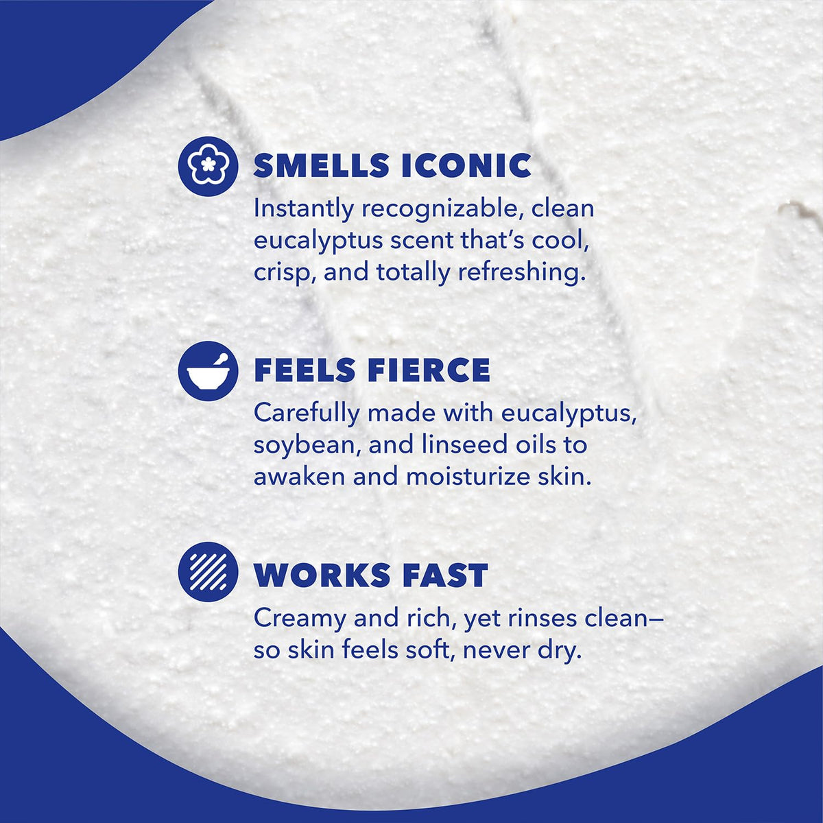 Noxzema eucalyptus visual highlighting refreshing cooling benefit
