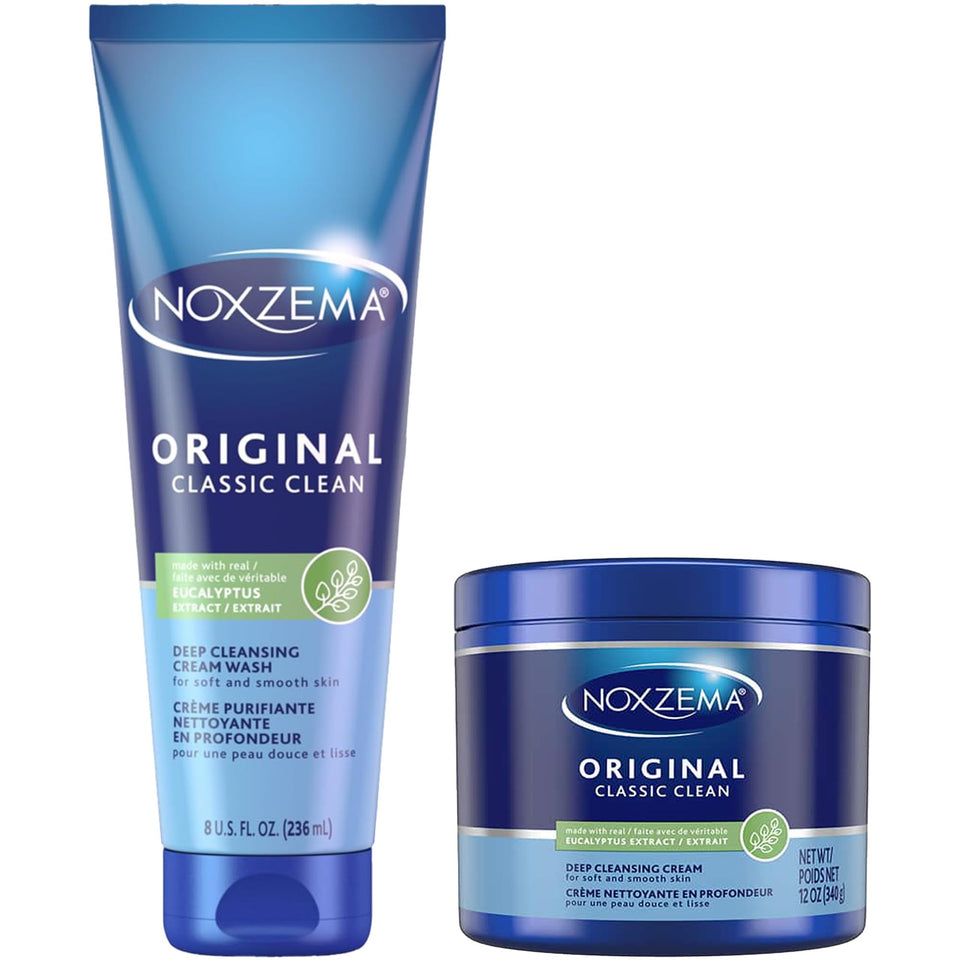 Noxzema jar front packaging showing label and size benefits
