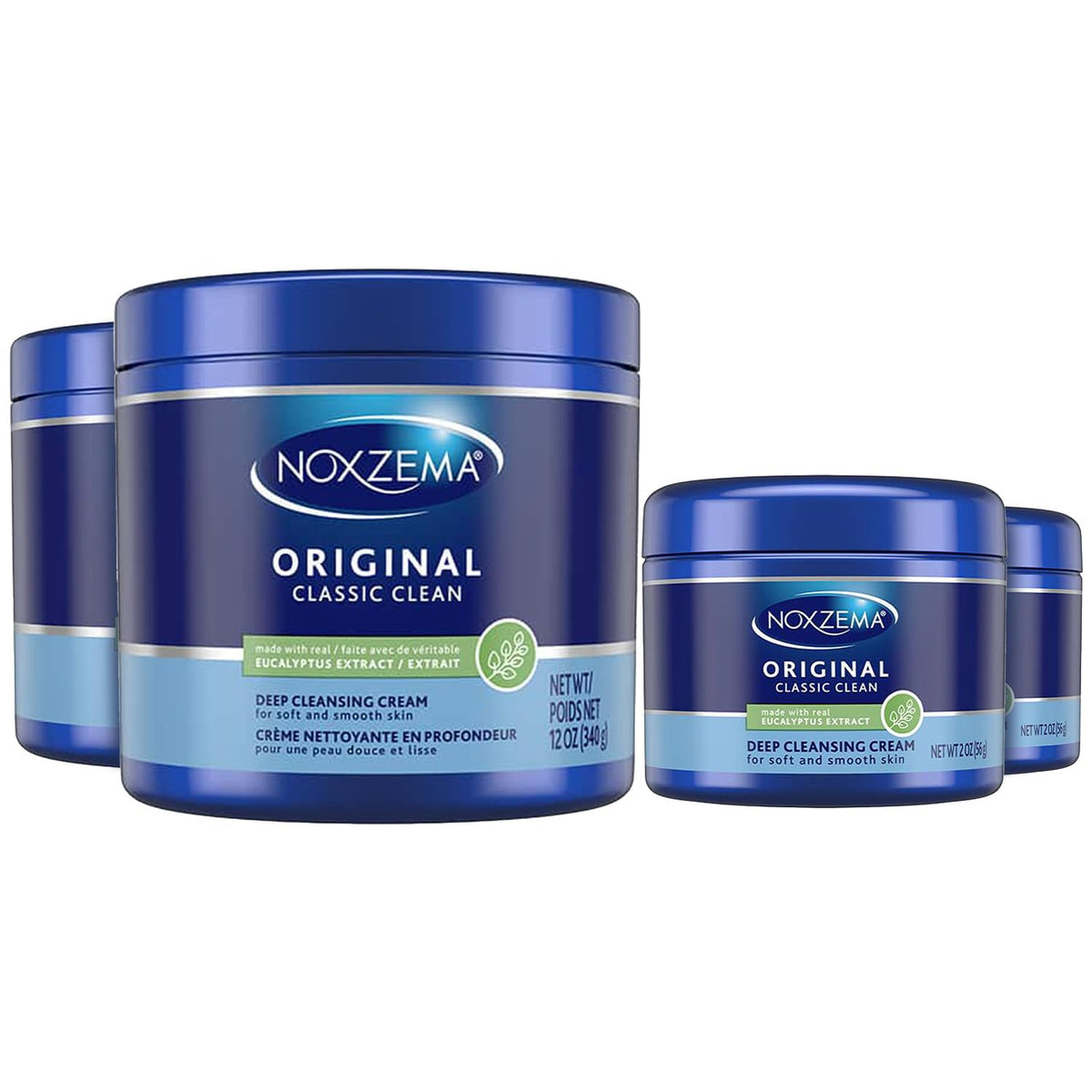 Noxzema 12oz jar front view showing classic packaging and reliable cleansing