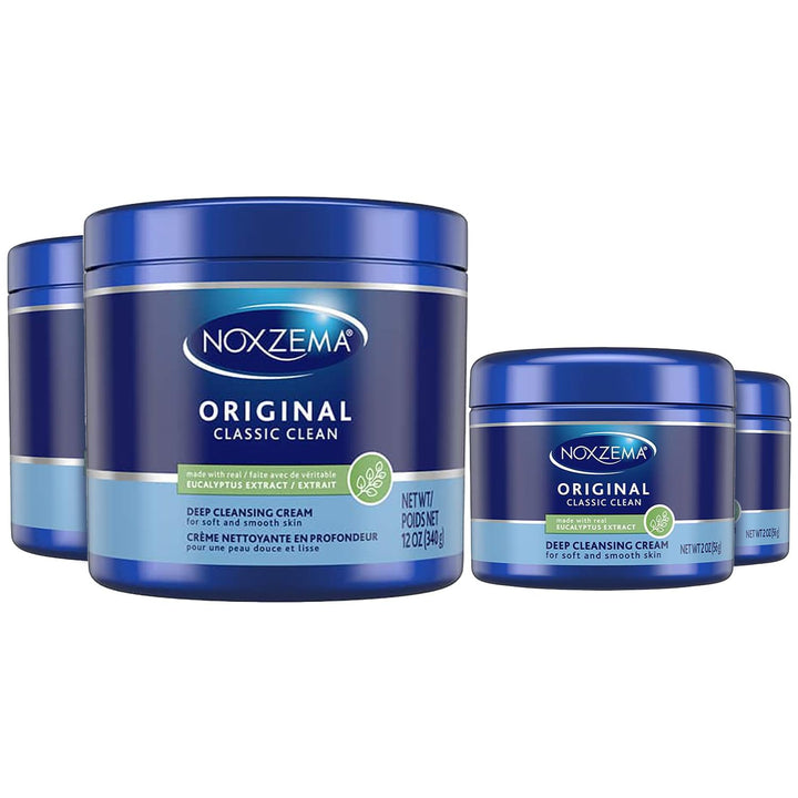 Noxzema 12oz jar front view showing classic packaging and reliable cleansing